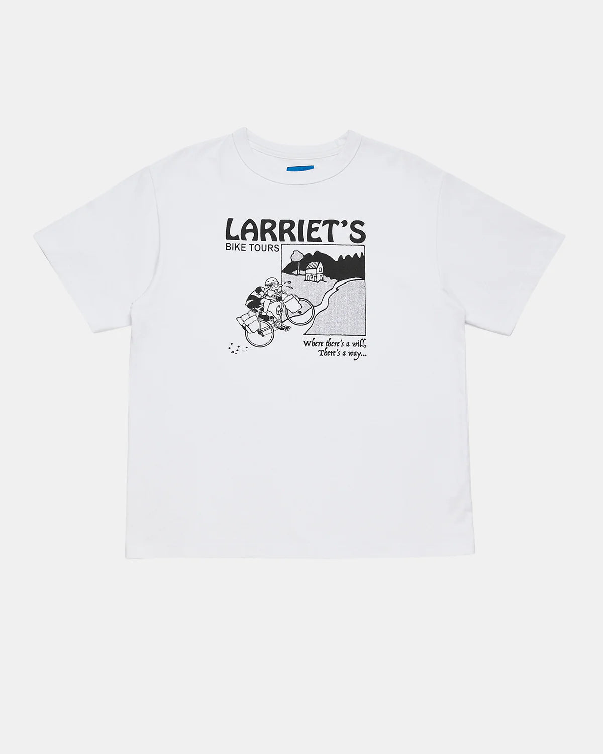 Larriet - Mens Bike Tour Tee - White